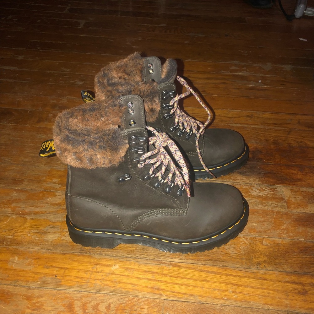 Dr Marten’s Brown Fur Boots Size 8